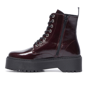 Carl Scarpa Dolmo Bordo Patent Leather Ankle Boots